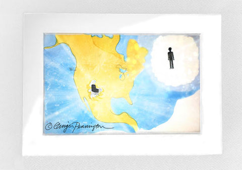 "Lone Man" Matted Mini