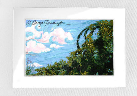 "Post-Impressionist Landscape" Matted Mini