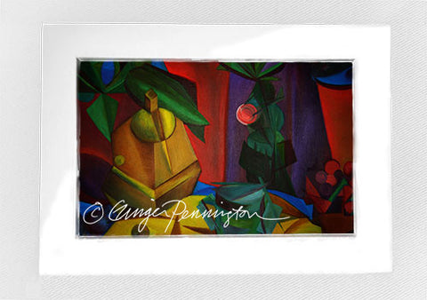"Cubist Still Life" Matted Mini